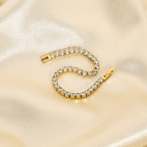 Zircon Tennis Bracelet – 18K Gold / Silver Plated Luxury Jewelry