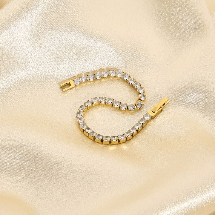 Zircon Tennis Bracelet – 18K Gold / Silver Plated Luxury Jewelry