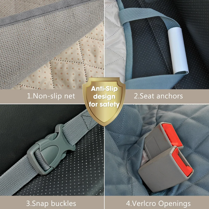 Dog Car Seat Cover – Waterproof Pet Hammock for Back Seat with Visual Window