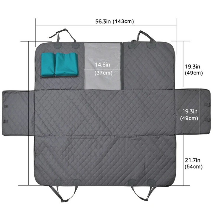 Dog Car Seat Cover – Waterproof Pet Hammock for Back Seat with Visual Window