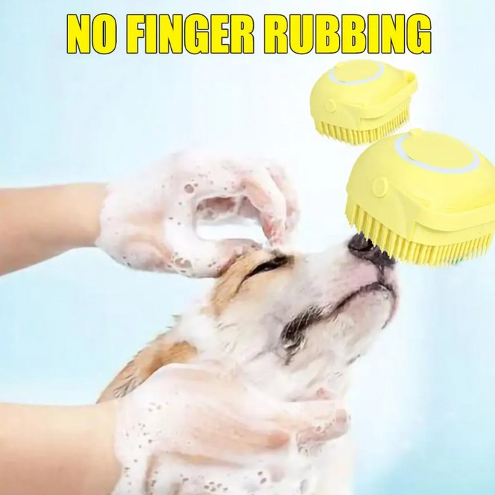 Cute Dog Bath Brush – 2-in-1 Pet Massage & Grooming Bath Tool