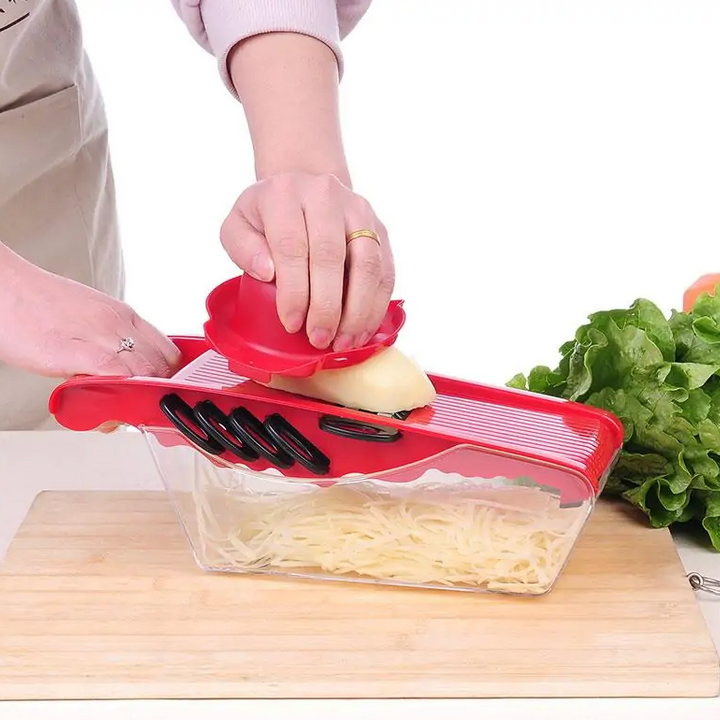 Multifunction Kitchen Slicer – 6 Blades & Storage Container | FS FanStore