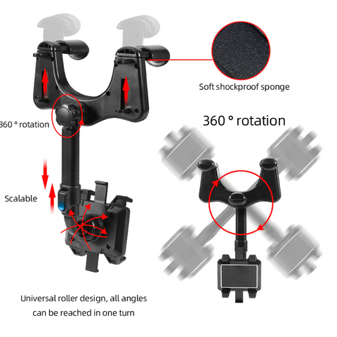 360° Rotatable Smart Phone Car Holder – Adjustable Dashboard & Windshield Mount | FS FanStore