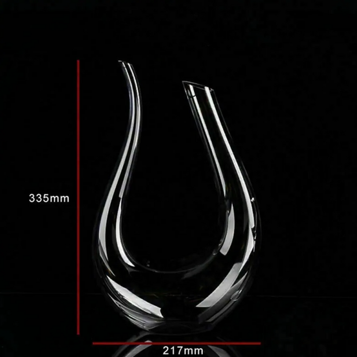 Crystal U-Shaped 1500 ml Wine Decanter – Elegant Lead-Free Glass Carafe | FS FanStore