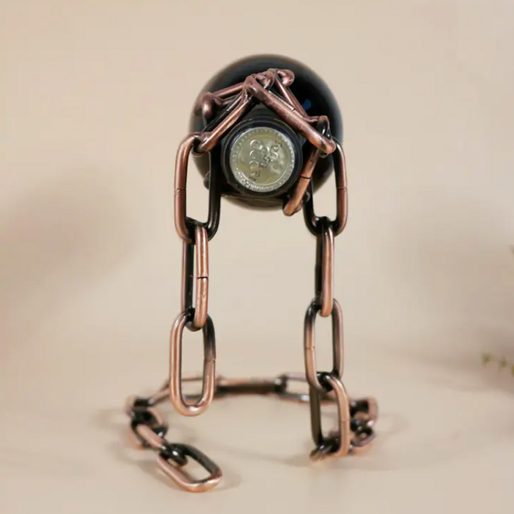 Magic Floating Iron Chain Wine Bottle Holder – Unique Bar & Home Decor | FS FanStore