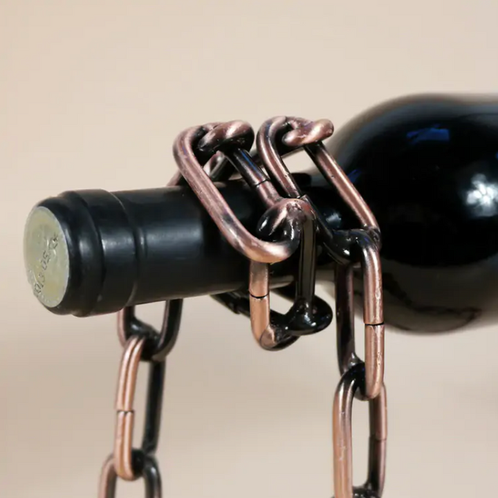 Magic Floating Iron Chain Wine Bottle Holder – Unique Bar & Home Decor | FS FanStore