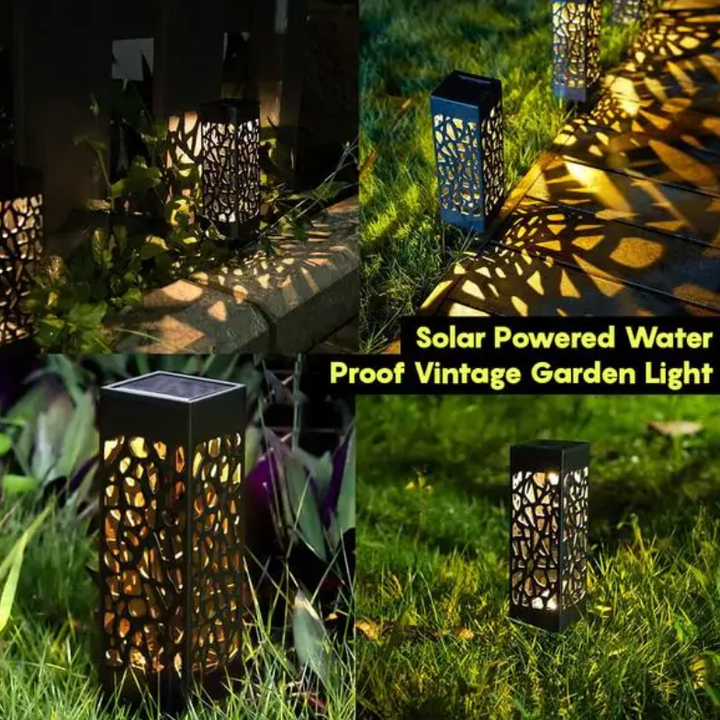 Solar Powered Vintage Garden Light – Waterproof Outdoor Path Lamp | FS FanStore