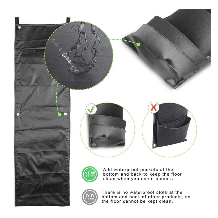 Vertical Hanging Garden Planter – Wall-Mounted Felt Pocket for Herbs & Flowers | FS FanStore