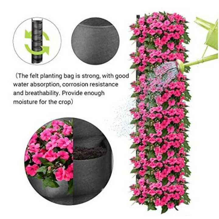 Vertical Hanging Garden Planter – Wall-Mounted Felt Pocket for Herbs & Flowers | FS FanStore