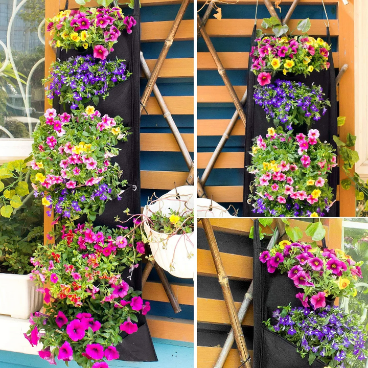 Vertical Hanging Garden Planter – Wall-Mounted Felt Pocket for Herbs & Flowers | FS FanStore