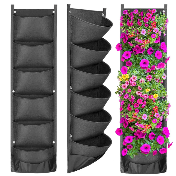 Vertical Hanging Garden Planter – Wall-Mounted Felt Pocket for Herbs & Flowers | FS FanStore
