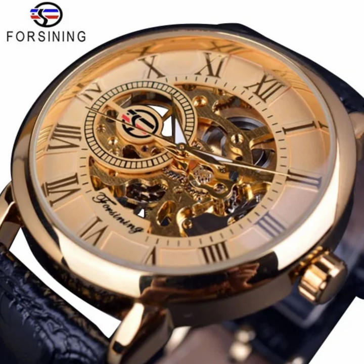 Men’s Luxury Mechanical Watch – Skeleton Dial with Leather Strap | FS FanStore