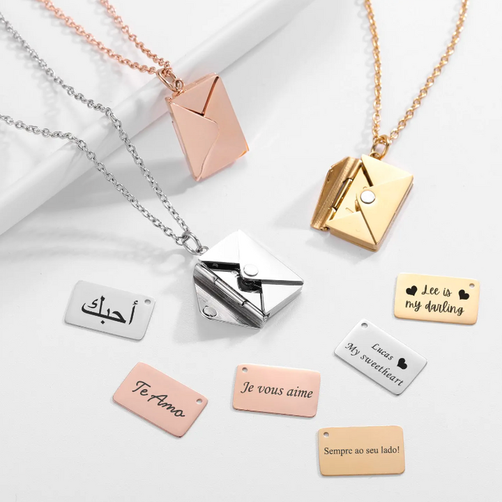 Envelope Necklace – Stainless Steel Love Letter Pendant | FS FanStore