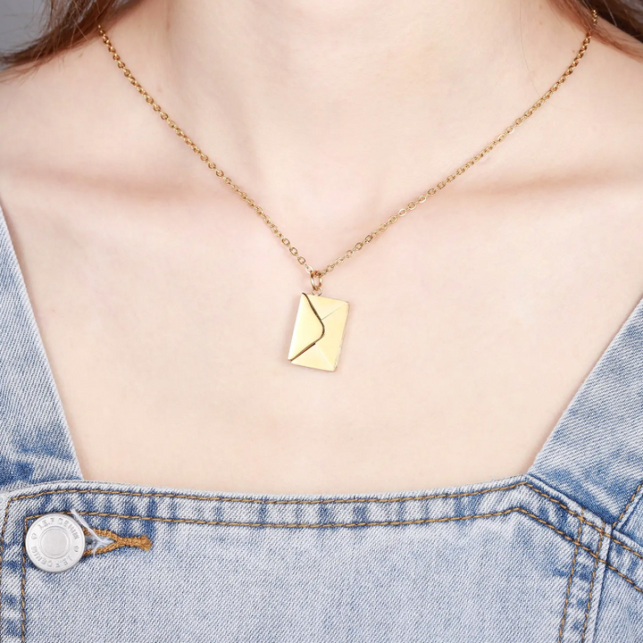 Envelope Necklace – Stainless Steel Love Letter Pendant | FS FanStore