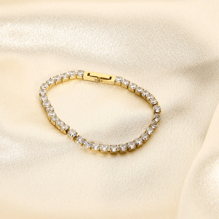 Zircon Tennis Bracelet – 18K Gold / Silver Plated Luxury Jewelry